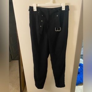 Express Black Jogger Work Pant with Belt